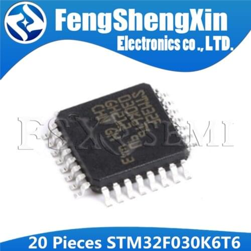 20pcs/lot STM32F030K6T6 32F030K6T6 LQFP-32 32-bit MCU