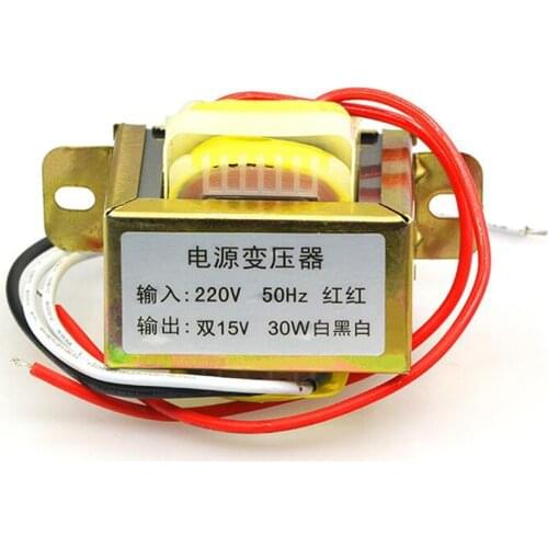 30W*12V power transformer input 220V 50Hz/ dual output 15V