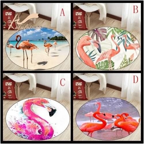 3D Printed Carpets Creative Flamingo Living room Bedroom Area Rugs Hallway Doormat Bathroom Kitchen Absorb Water Anti-Slip Mats