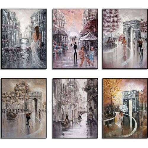 Full Square / Round Diamond Embroidery Landscape Street Girl Diamond Mosaic Pattern DIY Diamond Painting Picture of Rhinestones