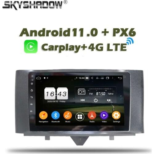 Wireless Carplay DSP IPS PX6 Android 10.0 4G+ 64G Car DVD Player RDS Radio GPS Bluetooth For Benz SMART 2011 2012 2013 2014 2015