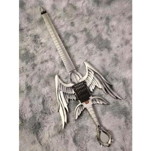 Freight-free, sword-shaped guitar, eagle-shaped body, black hardware