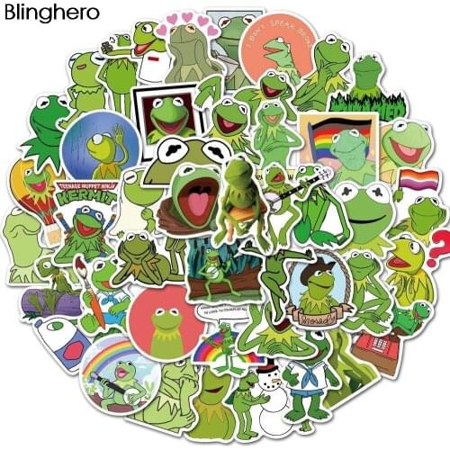 BH1203 Blinghero 50pcs/set Cartoon Frog Stickers DIY Skateboard Fridge Phone Guitar Motorcycle Laptop Luggage Kid Sticker