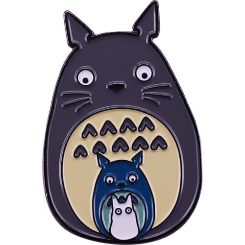 Large Middle Small Totoro enamel pin Studio Ghibli anime fans great addition