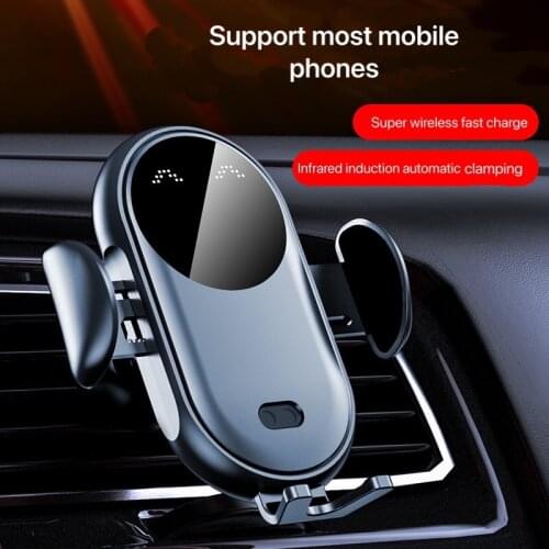 15W Fast Car Wireless Charger for IPhone 12 11 Pro XS Max XR X 8 Plus Samsung S20 S10 S9 S8 Xiaomi Mi 9 Phone Holder Stand