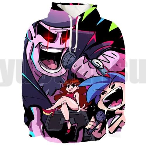 Children Sweatshirts Friday Night Funkin 3D Hoodies Men Women Fashion Cartoon Hoody Streetwear Boy Girl Kids Plus Size Tops New