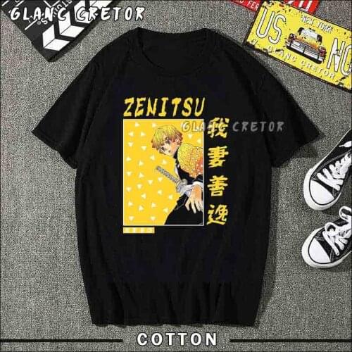 2021 Demon Slayer Fashion Japanese Anime T-shirt Summer Casual Fashion Unisex Men Tshirt Harajuku Cotton Tops Tees