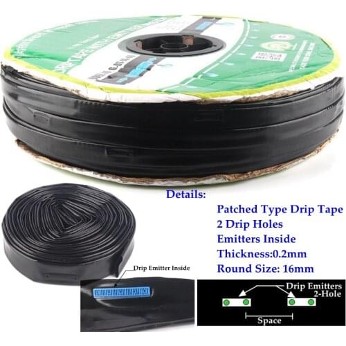 Wholesale 1000m/roll 2-Hole Irrigation Drip Tape Agricultural Drip Irrigation Tube Greenhouse Under Film Drip Hose