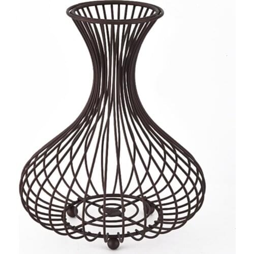 Retro Wine Bottle Cork Holder Cork Storage Container Decanter Metal Basket Wine Bottle Stopper Cork Organizer Home Desk