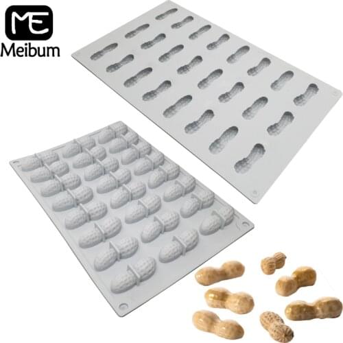 Meibum 24 Cavity Peanut Silicone Mould Cake Molds Dessert Placing Decoration Fondant Pastry Baking Tools Kitchen Bakeware