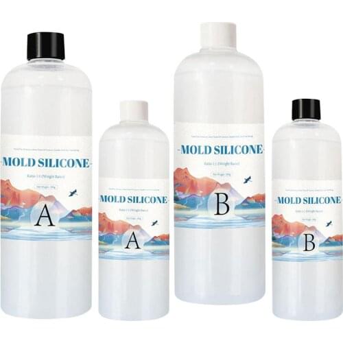 Silicone Mold Making Kit Liquid Silicone Rubber Bubble Free Translucent Clear Mold Making Silicone-Mixing Ratio 1:1-Molding Sili