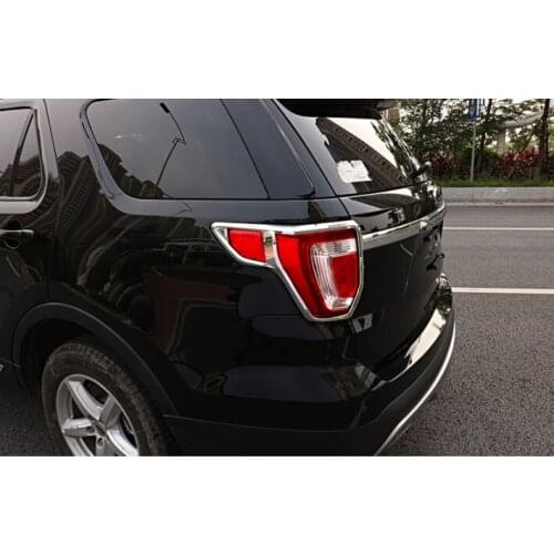 ABS Tail Light Overlay Garnish Tail Lamps Cover Trim For Ford Explorer 2016-2019 2017 2018 Sport XLT Car Accessories Black