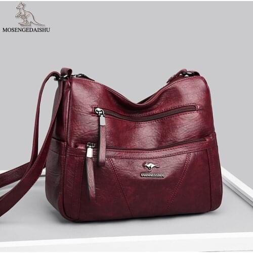 2021 New Multi-pocket Design Womens Travel Bag Fashion Letter Design Ladies Shoulder Bag Quality Leather Women Messenger Bags