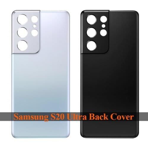 Original SAMSUNG Galaxy S21 Ultra Metal Battery Back Cover Rear Door Case Replacement Part with Metal frame lens