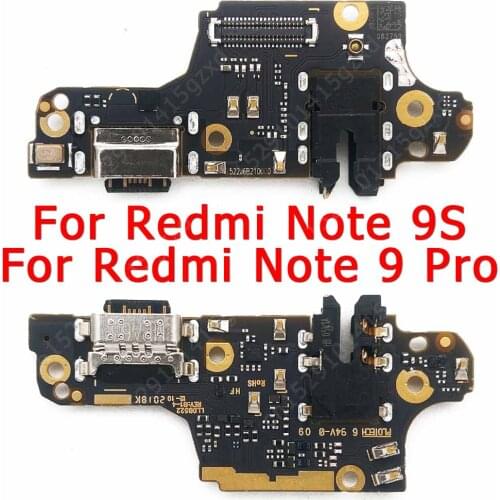 Original usb charging port for xiaomi redmi note 9S 9 S Pro 9Pro pcb charge board dock plate connector flex cable spare parts
