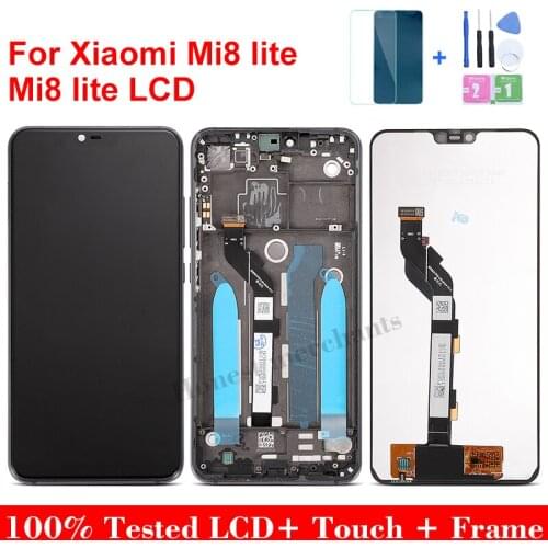 6.26 inch Original LCD For Xiaomi Mi 8 Lite LCD Display Touch Screen Digitizer Assembly With Frame For Xiaomi Mi8 Lite LCD