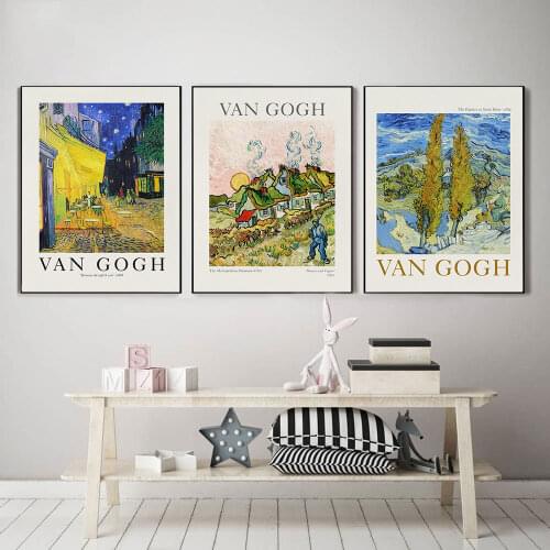 Van Gogh The Night Cafe Poster Landscape Canvas Painting Abstract Art Print Modern Wall Picture For Living Room Home Decor