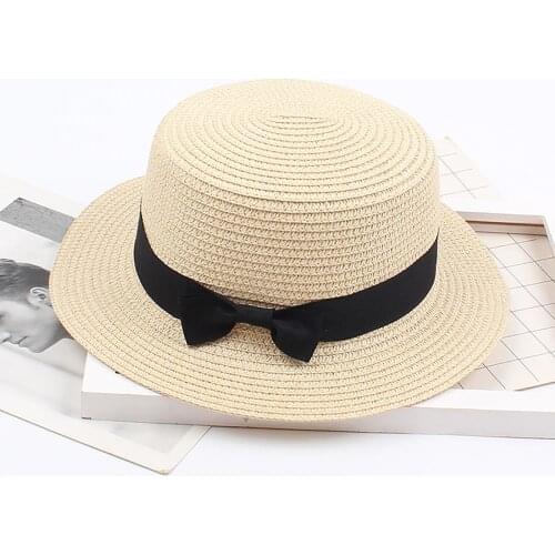 Ribbon Bow Flat Straw Hat Women Adult Fashion Sunshade Fishermans Hats Basin Panama Sunhat Outdoor Bucket Hat Панама