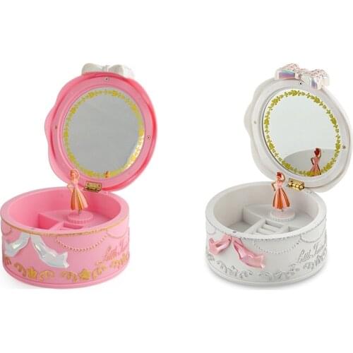 Practical Girls Musical Jewelry Boxes Ballerina Rotating Music Box Gramophone Toys for Children Kids Birthday Gifts