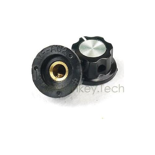 5PCS Pot Knobs 23*13mm 0.905"*0.512" Shaft 6mm 1/4" MF-A02 For HAM/Audio