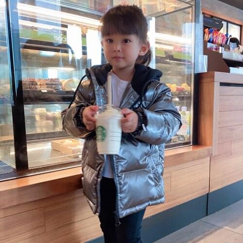 Hooded Waterproof Children Boy Winter Coat 2-12 Years Kids Teenage Baby Outerwear Parka Newest Winter Girl Shiny Down Jaket