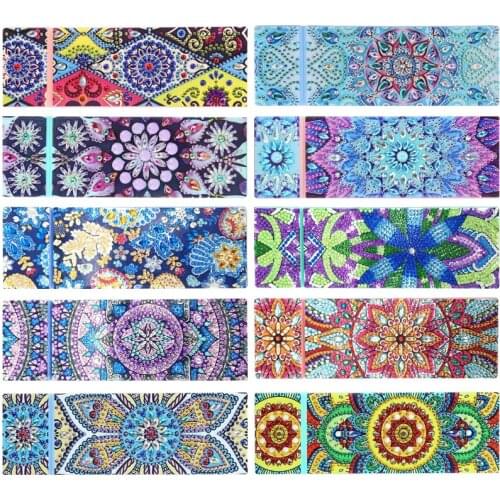 DIY Mandala Special Shaped Diamond Painting Pencil Case Stationery Storage Box Christmas Gift for Student Kids Girls