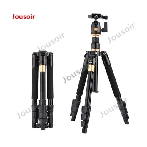 Camera Tripod QZSD Q555 Aluminium Alloy Camera Video Monopod Professional Extendable Tripod With Quick Release Plate Stand CD50