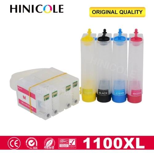 Hinicole Continuous Ink System For Canon PGI 1100 MAXIFY MB2010 MB2110 MB2710 Printer