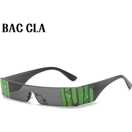 BAC CLA Rimless Rectangle Sunglasses Women 2020 Rectangle Steampunk Sunglasses One Piece Retro Goggles Glasses UV400 Oculos