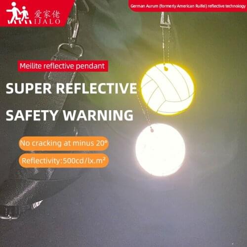 MEILITE 500 candle lights Reflective volleyball keychains Safety protection bag pendant key ings For traffic safety use