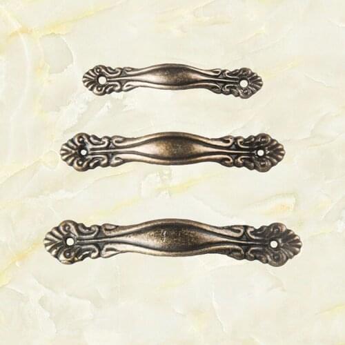 1PC Vintage Furniture Pull Handle Drawer Door Knobs Jewelry Box Bronze Cabinet Pulls Cupboard DIY Hardware Accesories