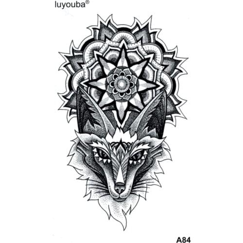 Fox Waterproof Temporary Tattoos Men Tatuagens Tatoo Temporary Stickers Body Sticker Feminino Fake Tattoo Sleeve
