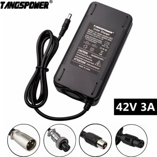 42V 3A lithium battery charger for 10S 36V li-ion battery pack electric scooter electric bike charger Connector DC/XLR/RCA/GX16