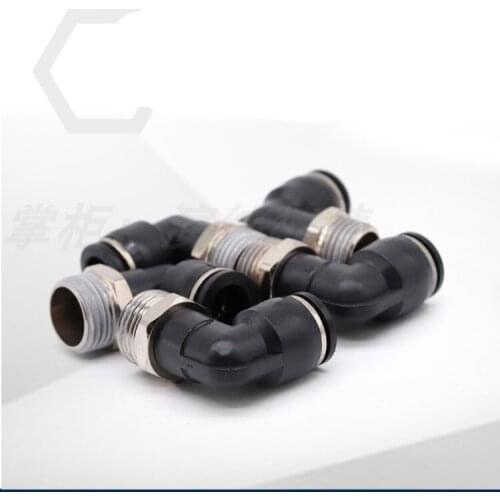 10pcs PL4-01 Pneumatic connector PL OD 4mm Hose Tube -M5 M6 1/8 BSPT Thread Air Elbow quick coupling Fitting L Shape