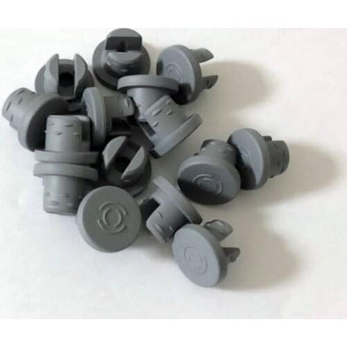 100pcs 20mm 2 Flap Lyophilization Butyl Rubber Plug Stopper freeze-dried Bottle Aluminum plastic cap rubber plug stopper