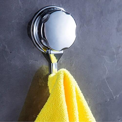 3pcs Suction Cup Hook ABS Plastic Storage Hook Heavy Duty Wall Hanger Adhesive Holder for Bathroom Kitchen Organizer