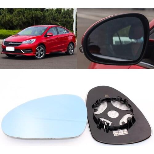 For Chery ARRIZO 5 Car Side View Door Wide-angle Rearview Mirror Blue Glass With Base Heated 2pcs