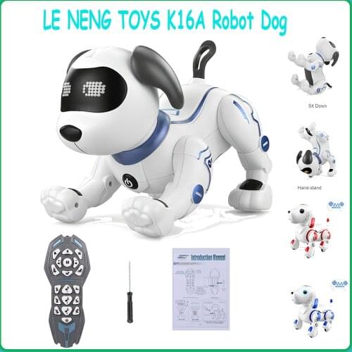 LE NENG TOYS K16A Robot Dog Electronic Pets Stunt Dog Voice Command Programmable Touch-sense Music Song Toys Gifts for Kids