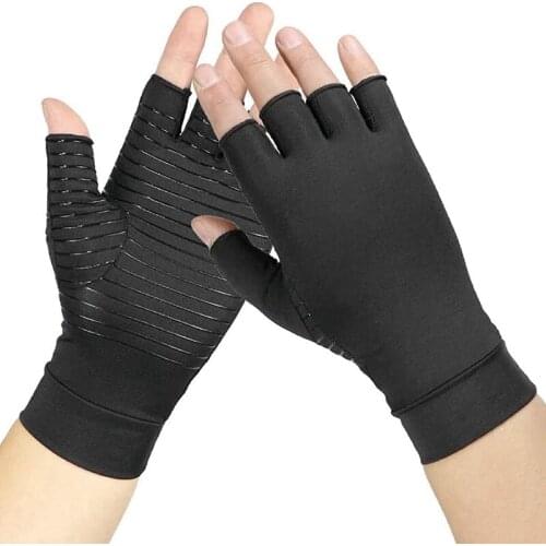 Arthritis Compression Gloves Copper Fiber Comfort Arthritis Glove for Rheumatoid Arthritis Carpal Tunnel Therapy Wrist