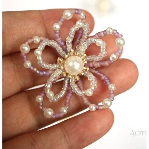 Fashion pearl flower rhinestone beaded Patches for clothes Sew on sequin patch animal Applique embroidered parches bordados para