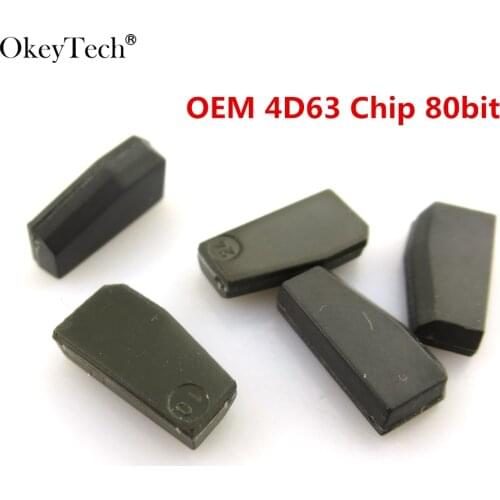 Okeytech 5Pcs/lot New OEM Transponder Chip ID83 4D63 Carbon 80Bit For Ford Mazda Car Key Chip OEM ID83 4D63 80bit Original Chip