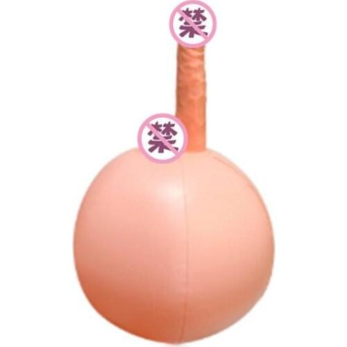 Wholesale Simulation penis balloon Sex yoga ball Inflatable penis Female electric vibrator