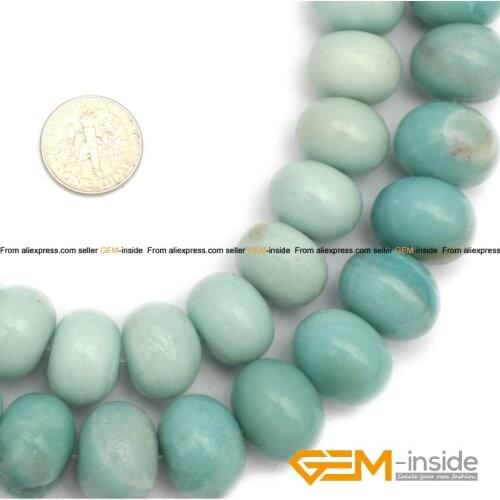 Rondelle Spacer Amazonite Stone Beads Natural Amazonite Stone Beads DIY Beads For Jewelry Making Strand 15 Inch Free Shipping