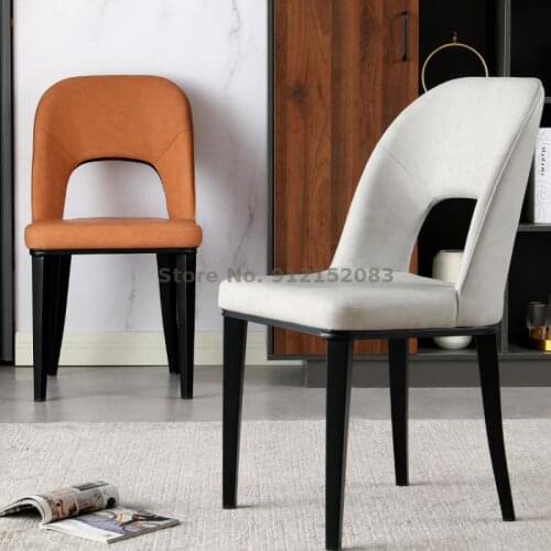 Nordic Light Luxury Home Chair Backrest Dining Chair Makeup Manicure Negotiation Desk Chair Hotel Chair Stool Modern Simple