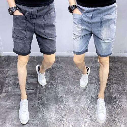 Summer 2021 Fashion Casual spirit guy denim shorts mens Korean casual wild teenager short pants social breeches