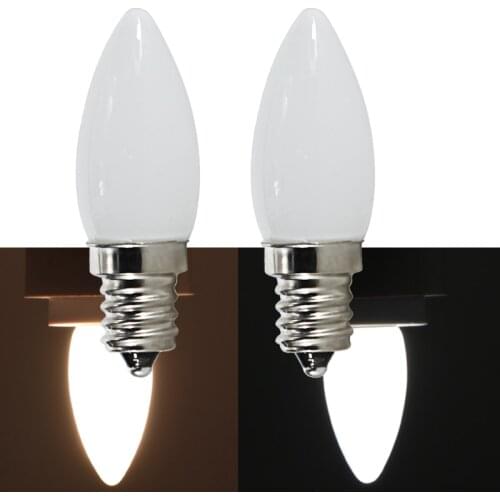 Bombilla led filament E12 cob candle milky glass lamp 110v 220v super 1.5W Refrigerator bulb Decor for room Table night Light