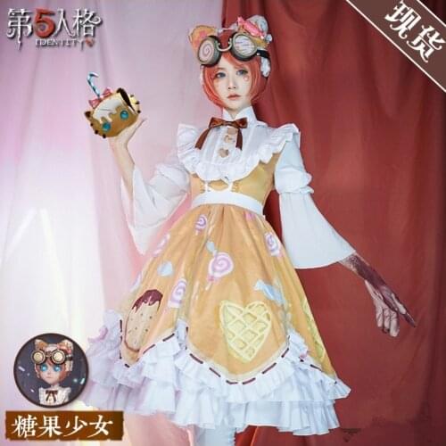 Tracy Reznik Candy Girl cos Identity V anime woman cosplay High-quality costume set Dress + socks + gloves + bowknot + belt