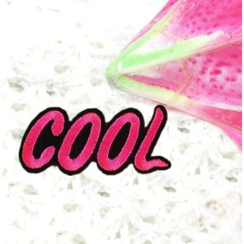 1 Pcs Letter COOL Patches Badges for Clothing Iron Embroidered Patch Applique Sew on Patches Accessories for DIY Clothes