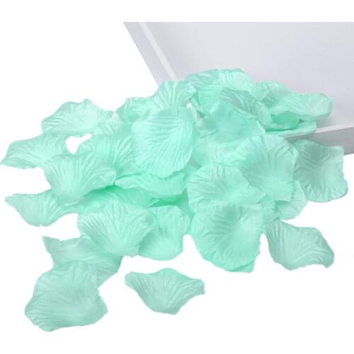 100pcs/lot Mint green Silk Rose Petals Flower Celebration Wedding Party Banquet Decor Many Colors Hot Sale