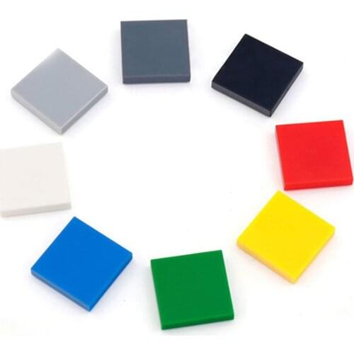 200pcs DIY Building Blocks Figure Bricks Ceramic Tile 2x2 Educational Creative Size Bricks Bulk Model Kids Toys Children